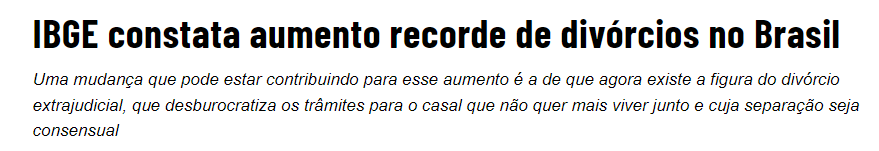 Casais - Divórcio noticia do jornal da usp