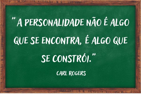 frases de personalidade quadro verde com frase