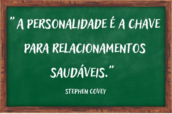 frases de personalidade quadro verde com frase