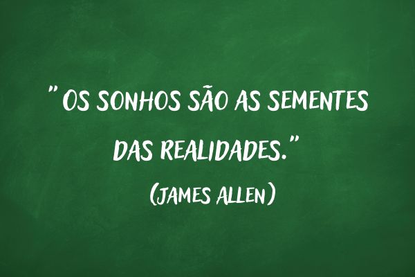 quadro verde com frase