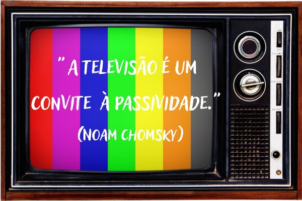 frases sobre televisão televisão com frase na tela