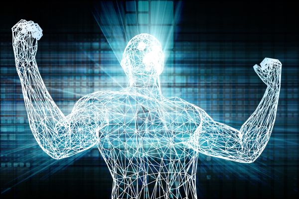 meditação joe dispenza desenho de um ser humano com energia saindo dele