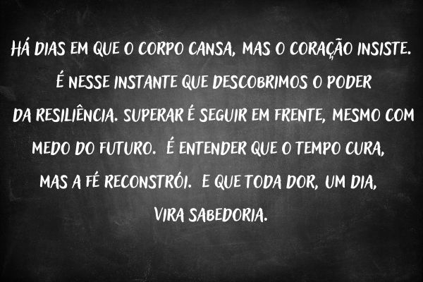 quadro negro com mensagem