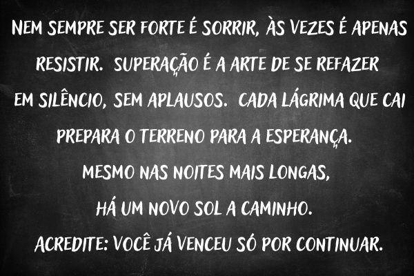 quadro negro com mensagem