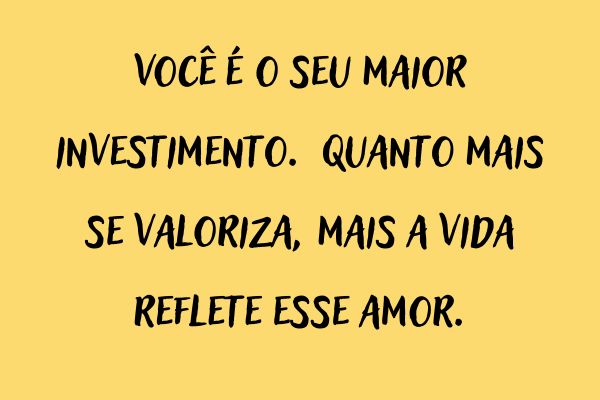 frases de autoestima num quadro amarelo