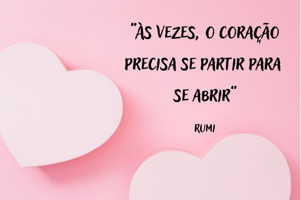 frase coração partido frase de coração partido em quadro rosa com coração
