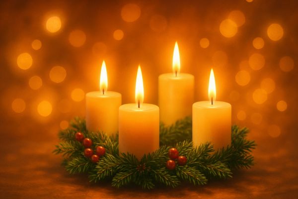 solstício de inverno 4 velas acesas símbolo do natal