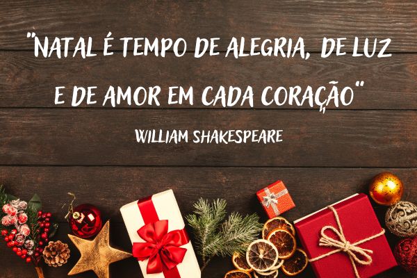 frases de natal em quadro de madeira com presentes