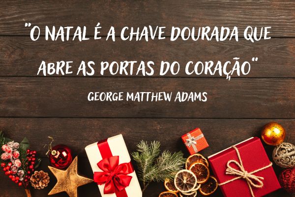 frases de natal em quadro de madeira com presentes