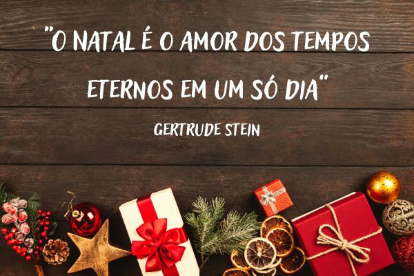 frases de natal em quadro de madeira com presentes