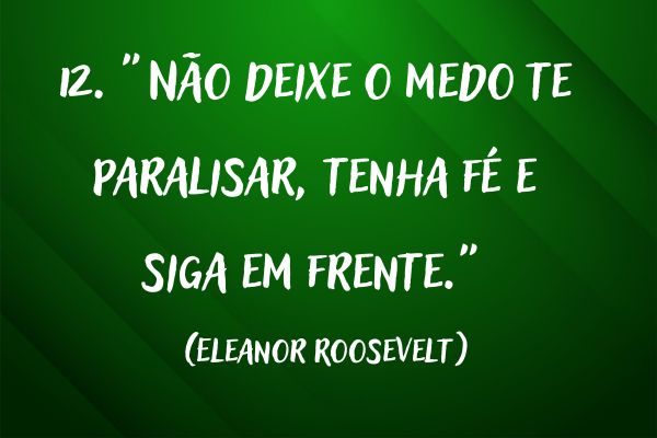 frases de fé frase com fundo verde