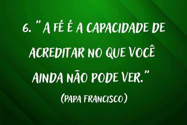 frases de fé uma frase com fundo verde