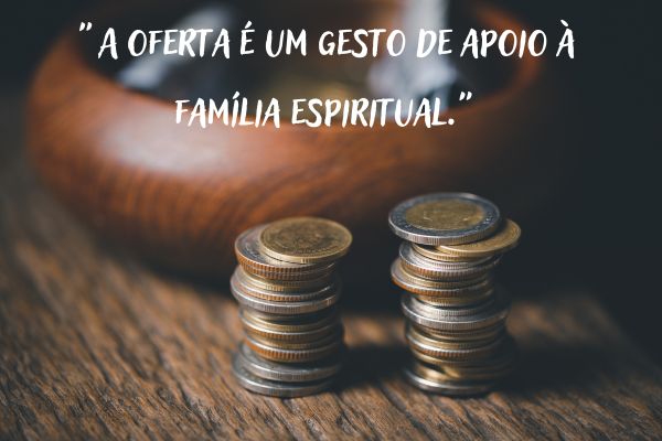 frases do dízimo uma cesta e moedas ao lado representando dízimo