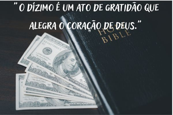 frases do dízimo bíblia em cima de dinheiro