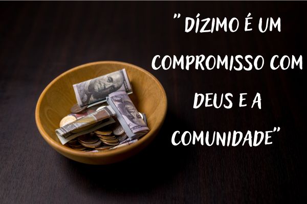 frases do dízímo um prato com dinheiro