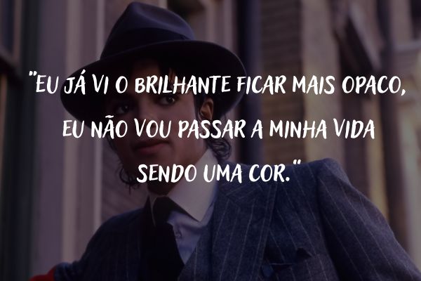 quadro com michael jackson e uma frase motivacional
