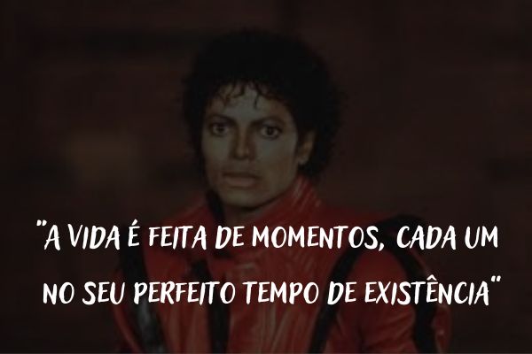 quadro michael jackson com frase