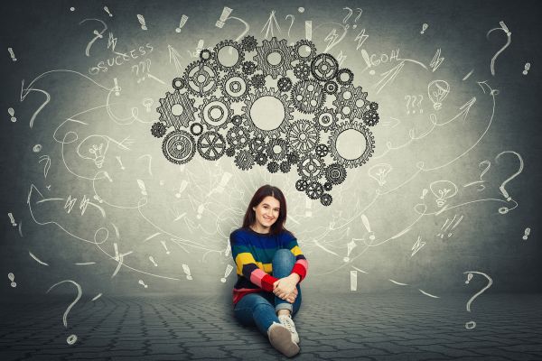 como bloqueios emocionais surgem processos mentais Ilustração de processos mentais mostrando como bloqueios emocionais surgem a partir de associações automáticas formadas por experiências repetidas e influências externas