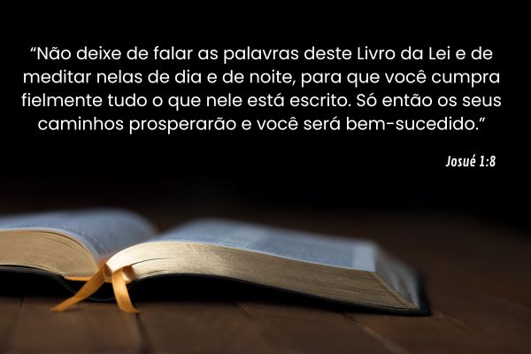 versículo de prosperdade josue 1-8